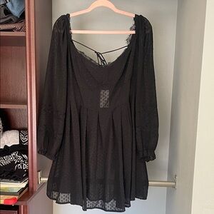 Elegant Black Lace Dress - note that dress is sheer